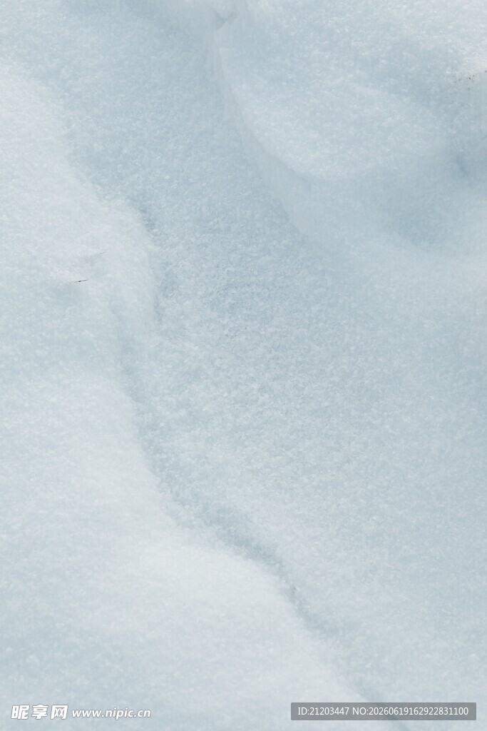 细腻雪面纹理特写