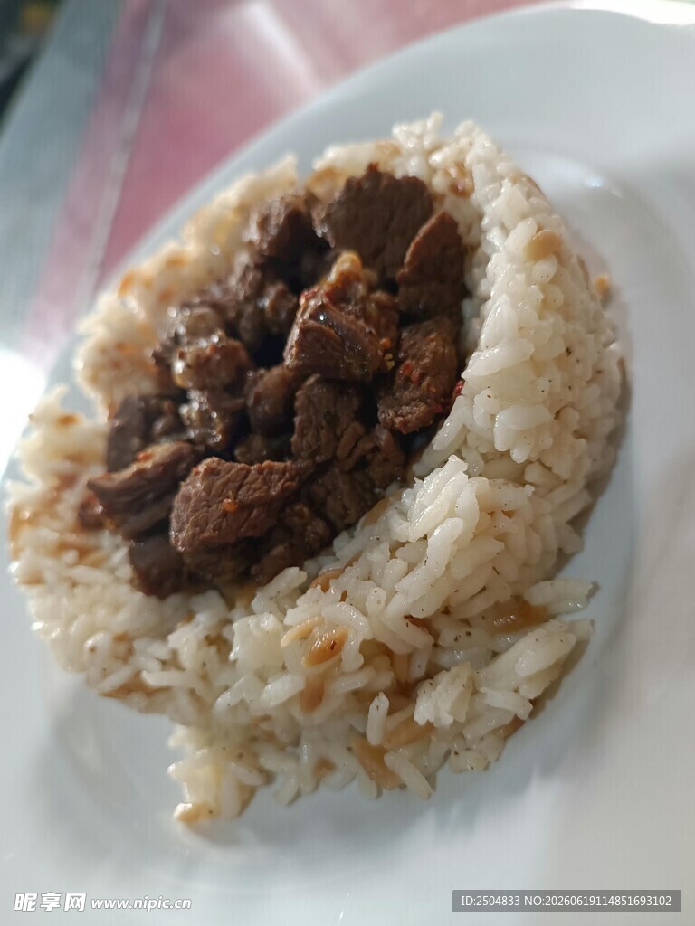 牛肉盖饭特写