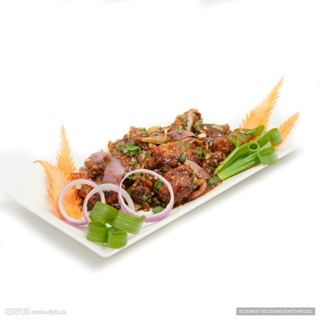 美味烤肉配蔬菜摆盘