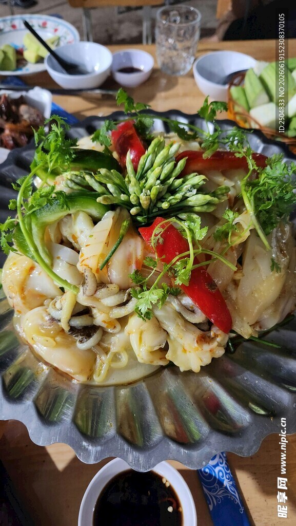 海鲜 拼盘 美食 食材 摆盘 