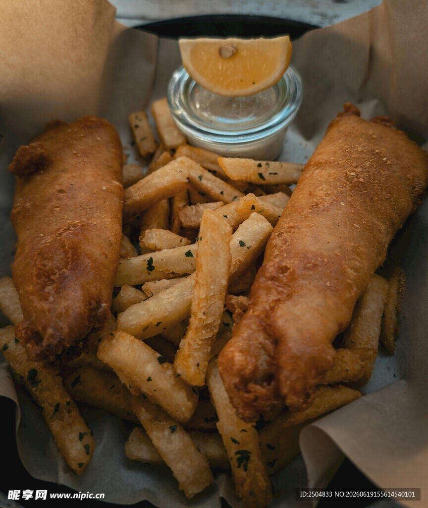 美味炸鱼薯条套餐