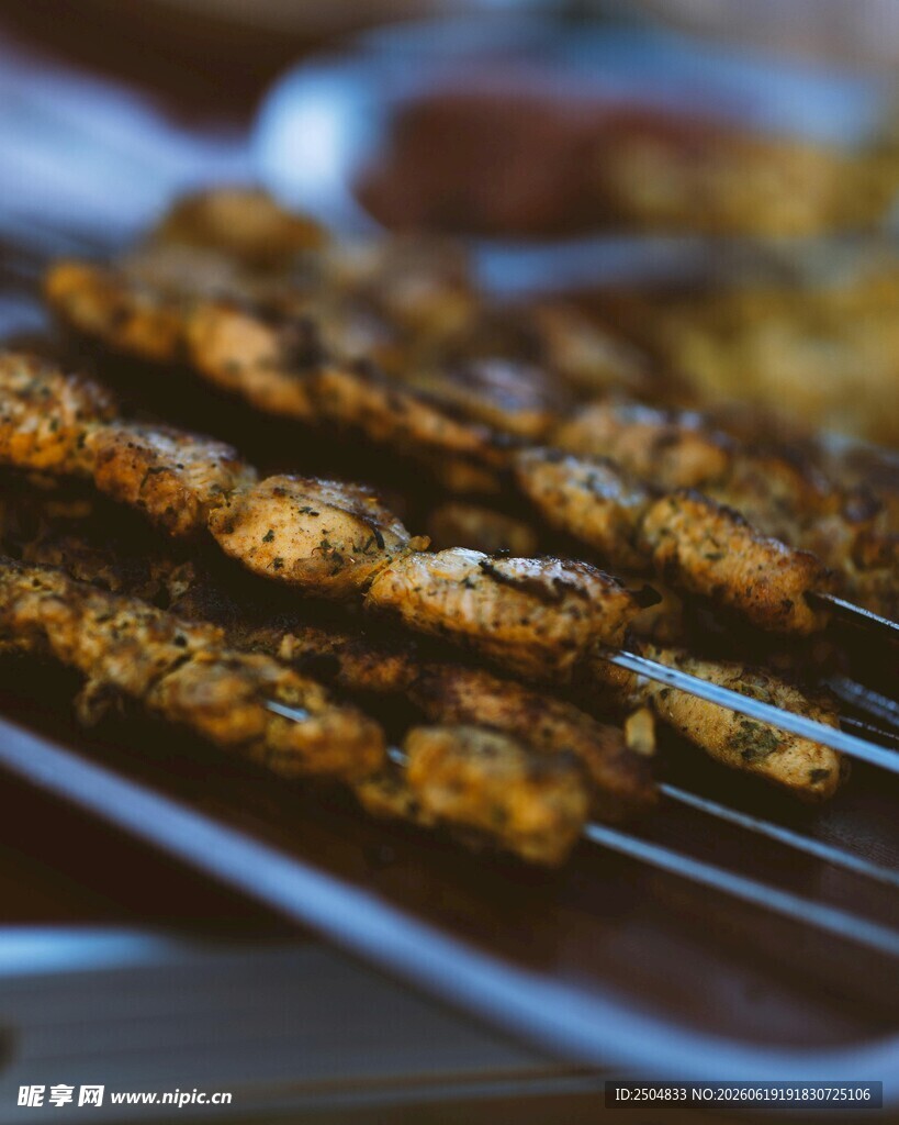 美味烤肉串诱人呈现