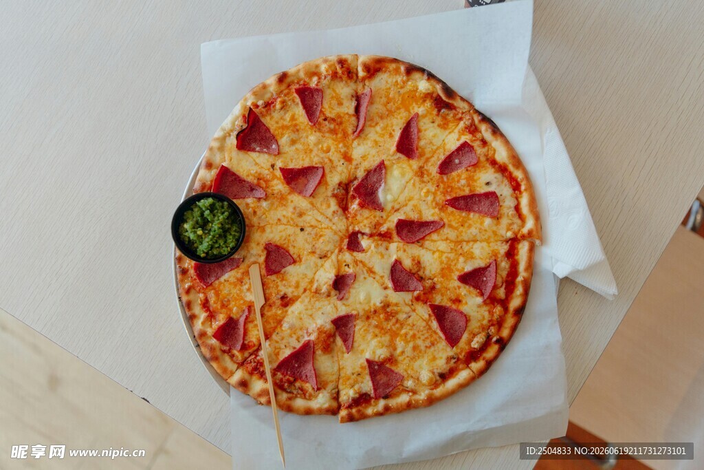 火腿 披萨 美食 食材 色泽 