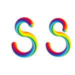 彩色渐变字母S设计