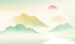 山水风景插画
