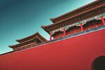 故宫红墙古建筑一角