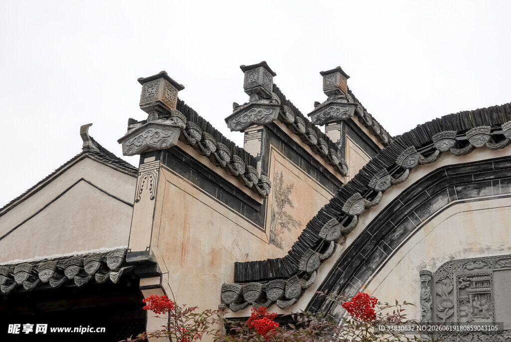 中式古建筑屋檐风采
