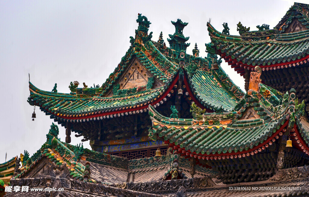中式古建筑屋顶精美景观