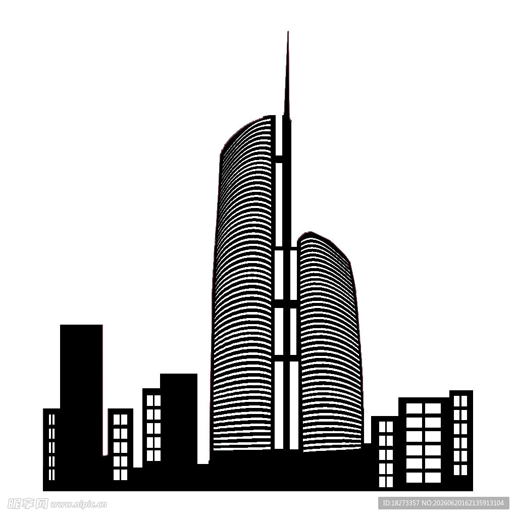 城市建筑剪影