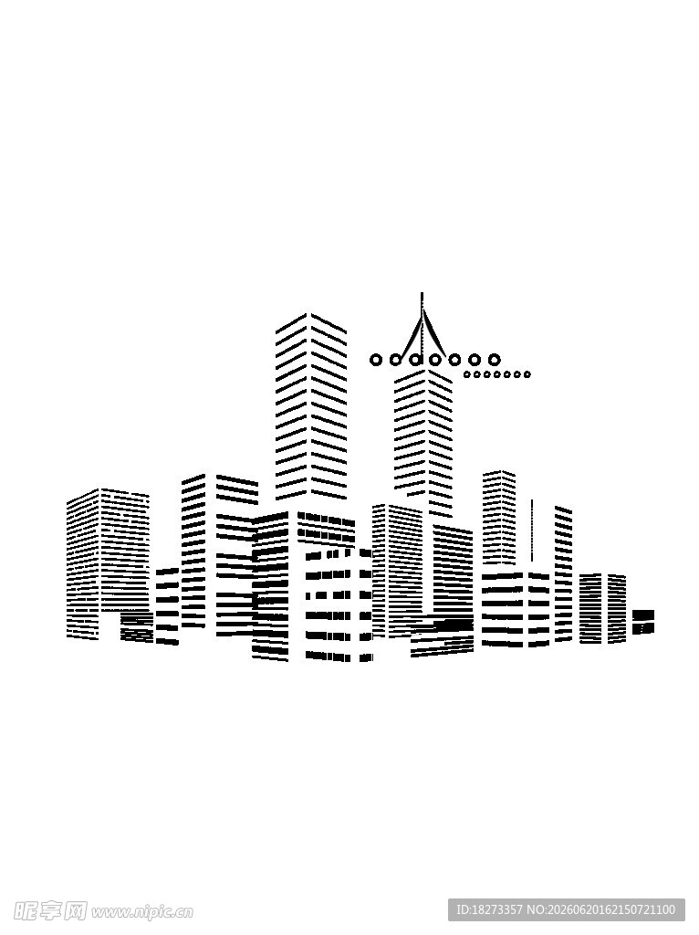 城市建筑剪影