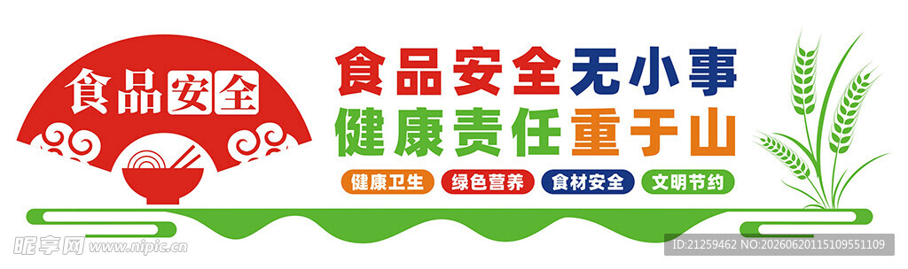 食堂食品安全宣传文化墙