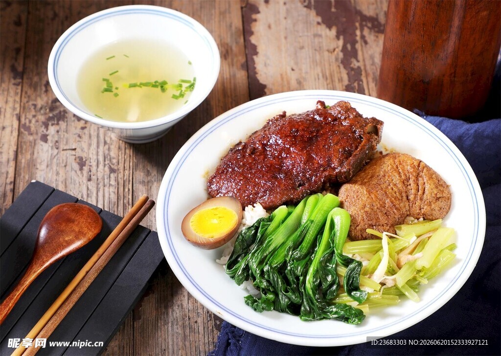 大排饭美食图片