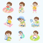 夏日男孩素材
