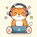 橘猫听音乐