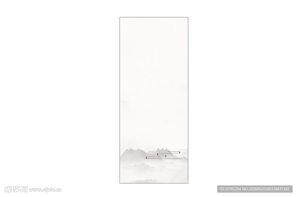简约山水风长条装饰画海报背景