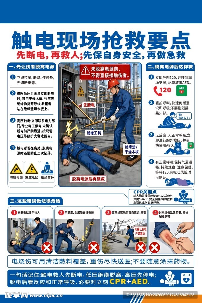 触电现场抢救要点展示