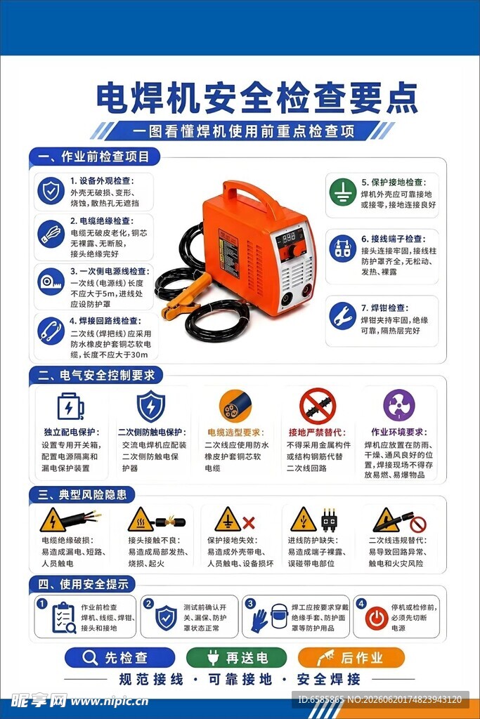 电焊机安全检查要点海报