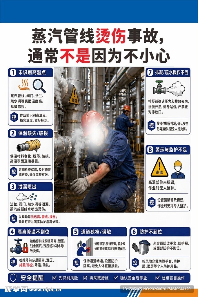 蒸汽管线烫伤事故