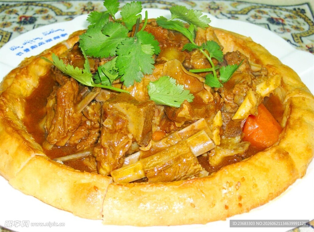 美味馕包肉美食图片
