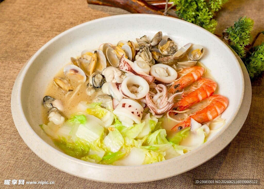 五鲜海鲜面美食图片