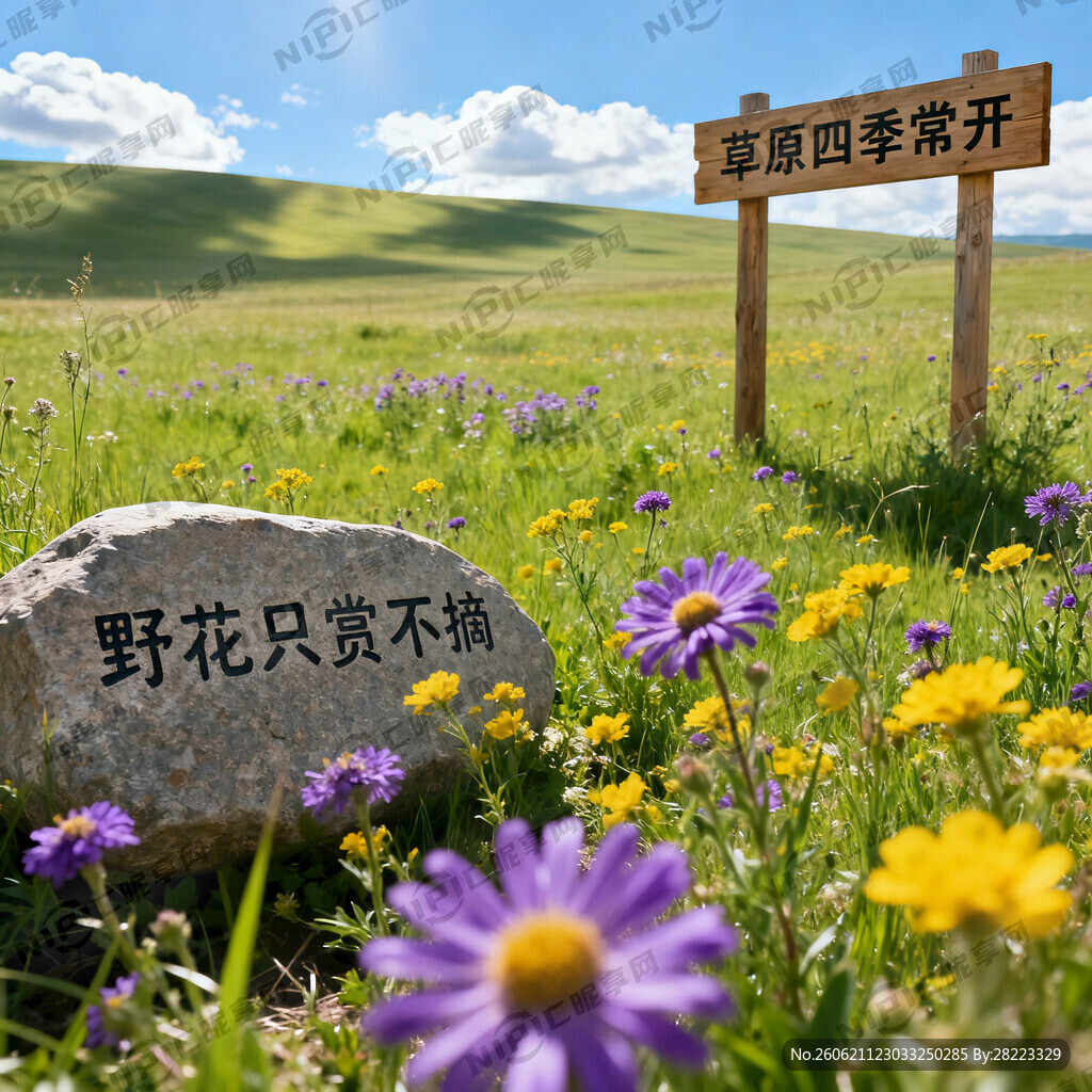野花只赏不摘 草原四季常开