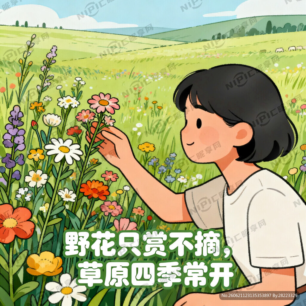 野花只赏不摘 草原四季常开