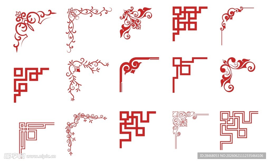 中式角花素材