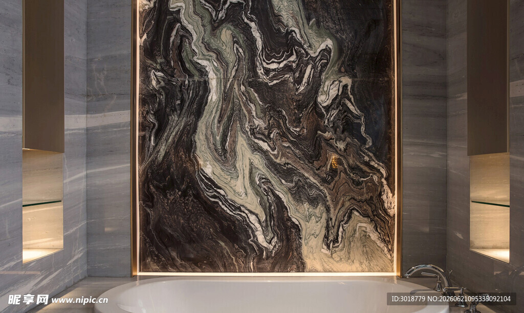 抽象山水艺术玄关装饰画