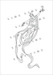 古典飞天仙女线描插画