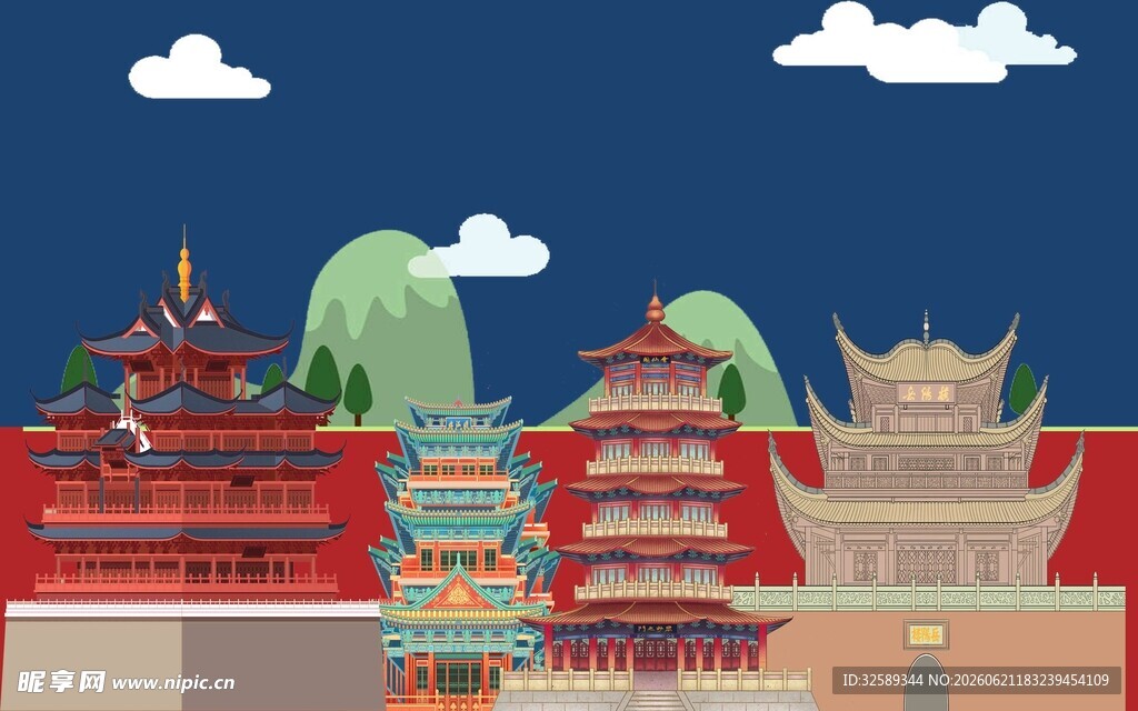 中式古建筑风景