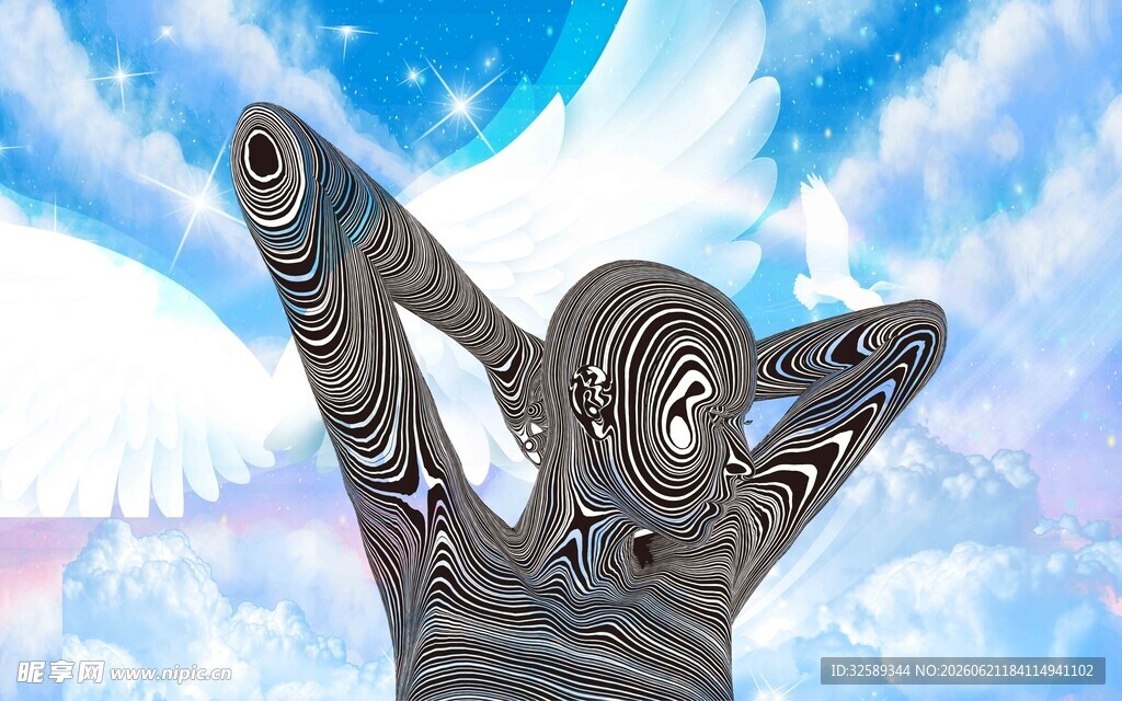 奇幻手影艺术图案