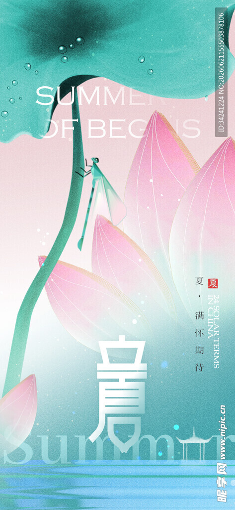 立夏节海报展板素材
