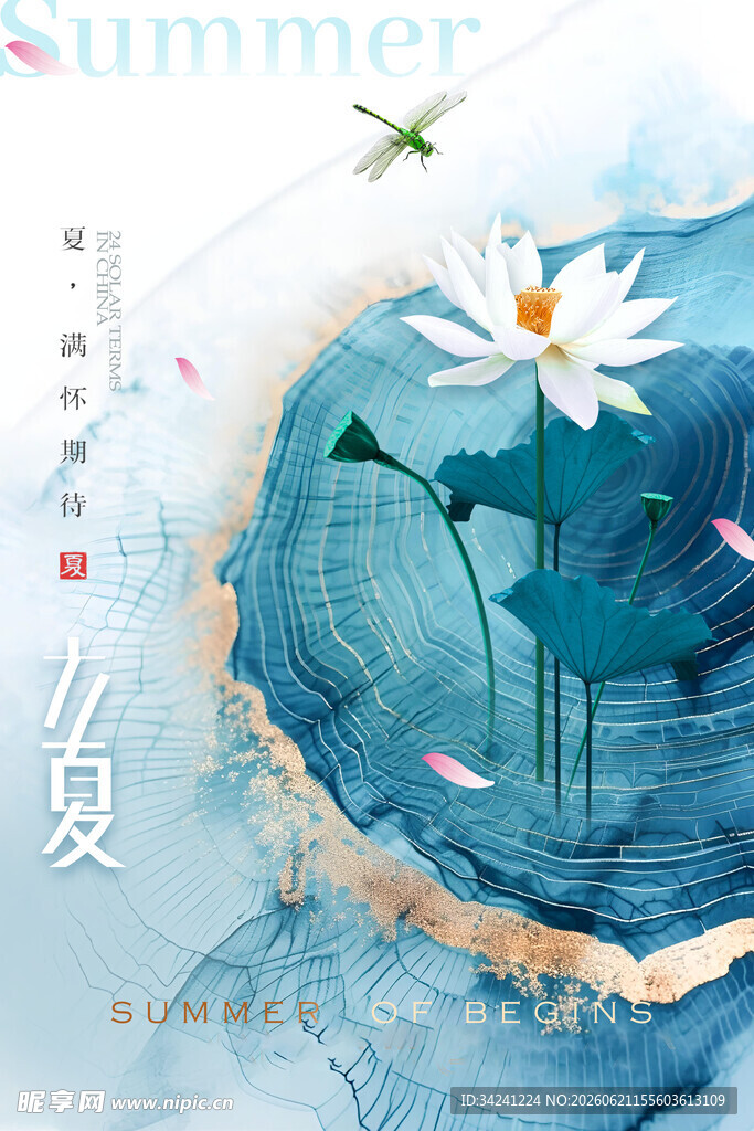 立夏节海报展板素材