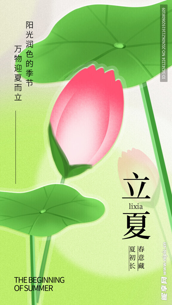 立夏节海报展板素材