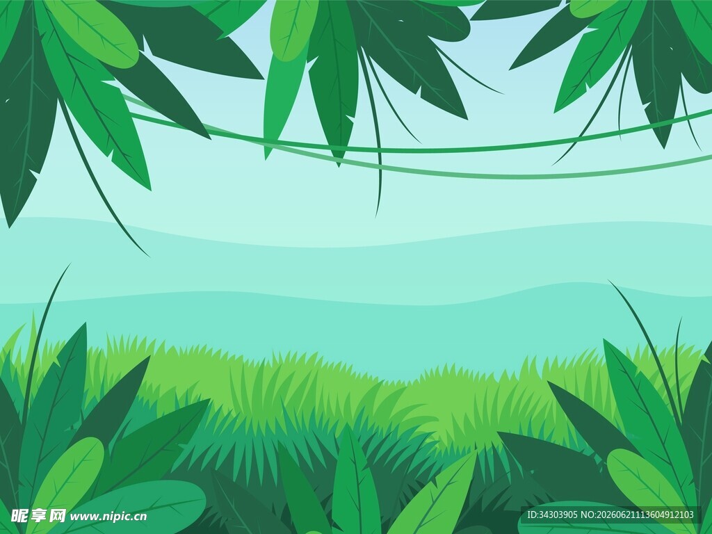 绿植背景插画
