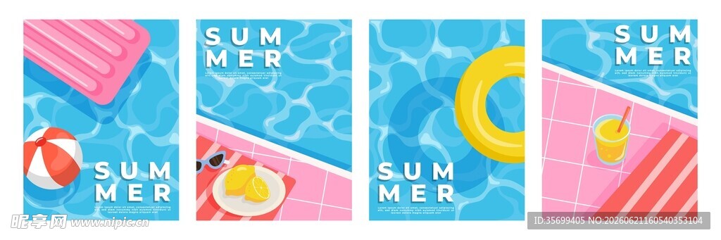 夏日泳池海报