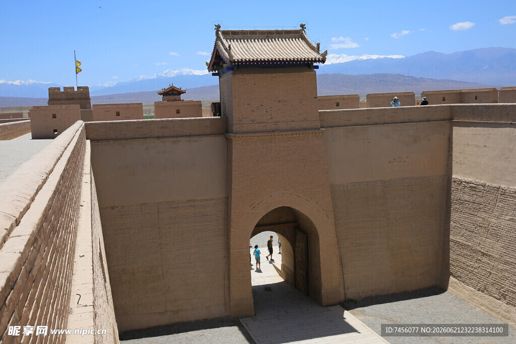 嘉峪关城楼历史沧桑之景