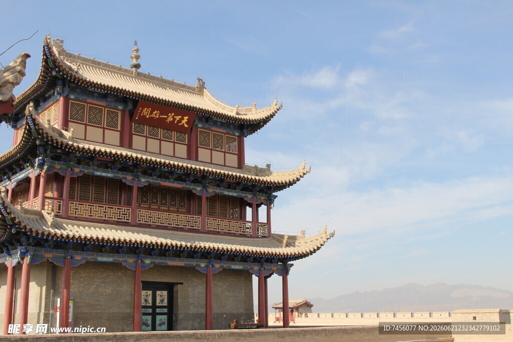 嘉峪关中式古楼阁建筑景观