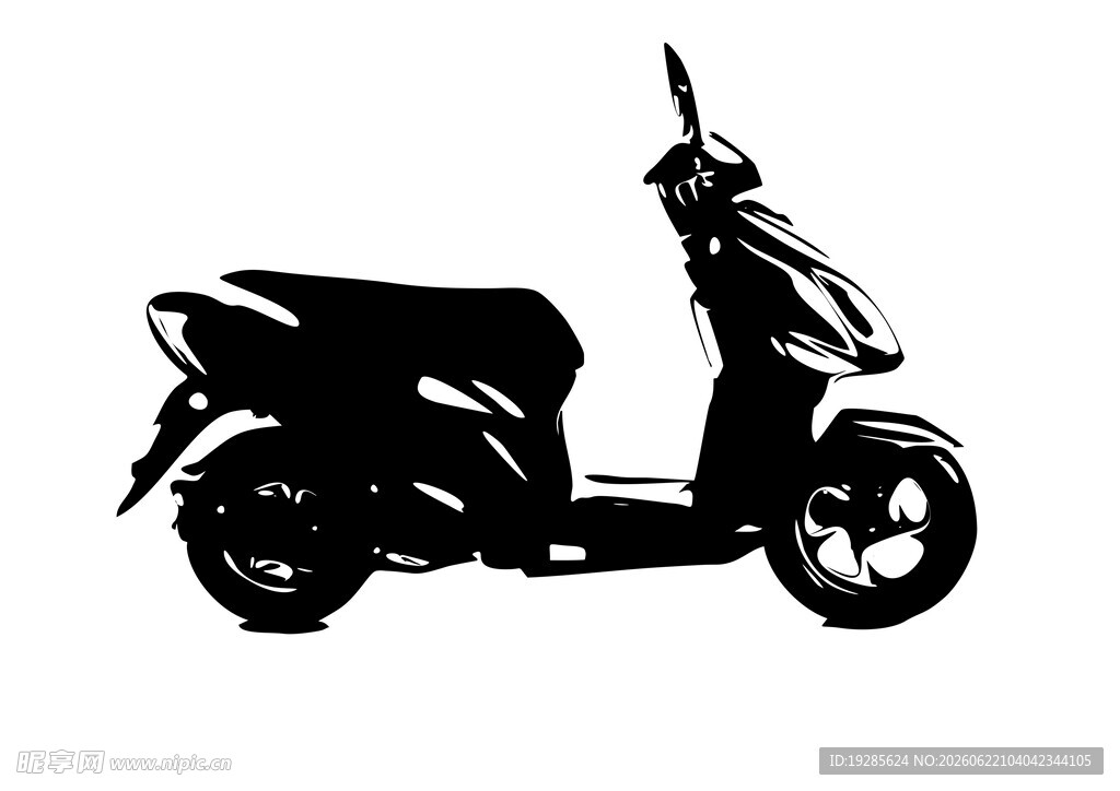 电瓶车剪影