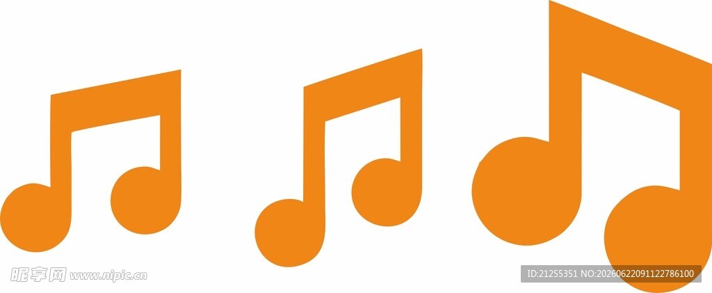 橙色音乐符号图标