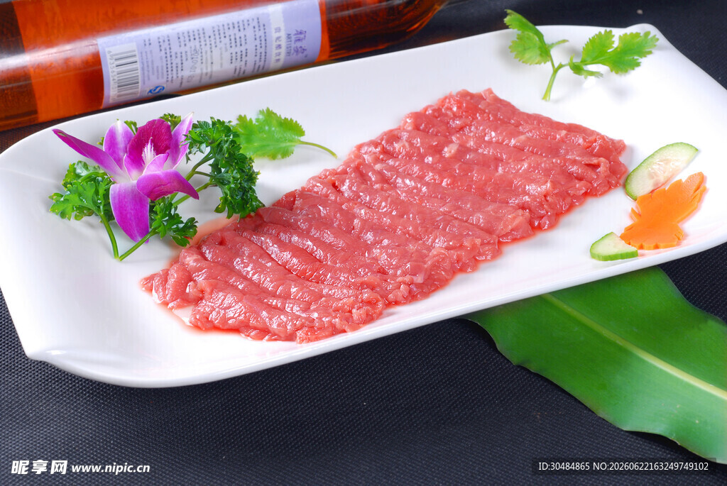 鲜切牛肉摆盘