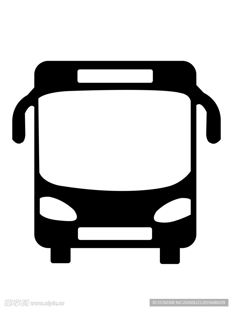 简约公交大巴车图标
