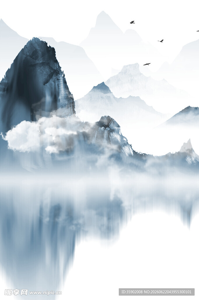 水墨山水意境图