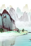 水墨山水间的静谧景致