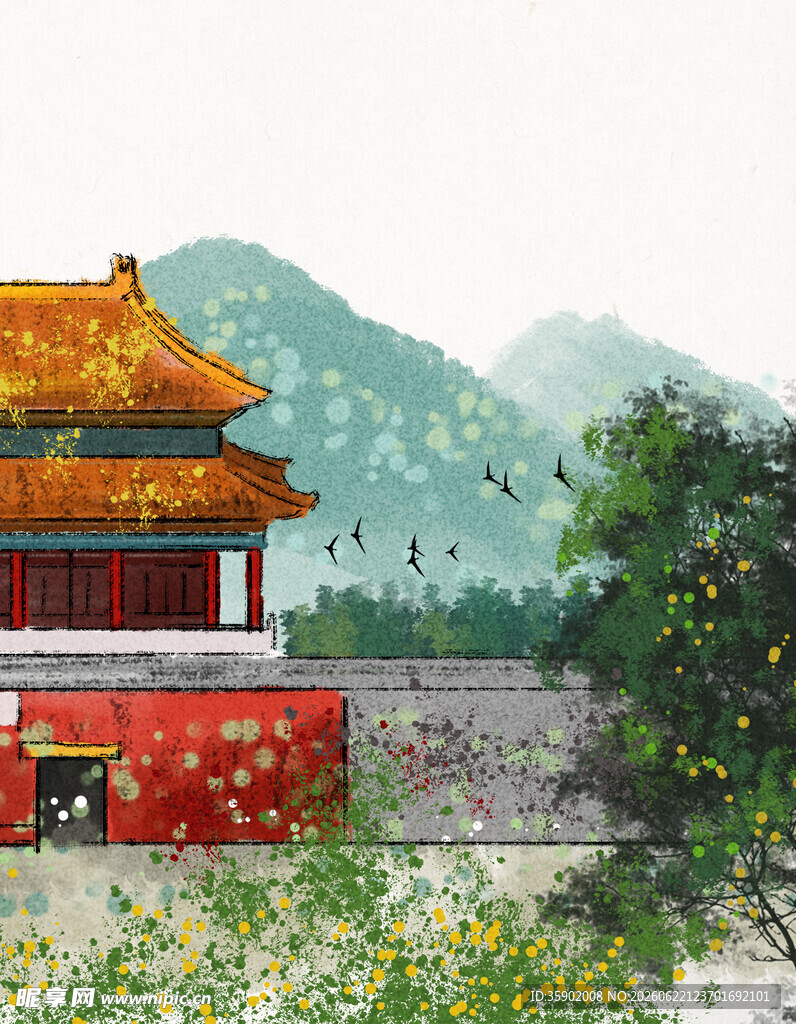 故宫一角的春日美景