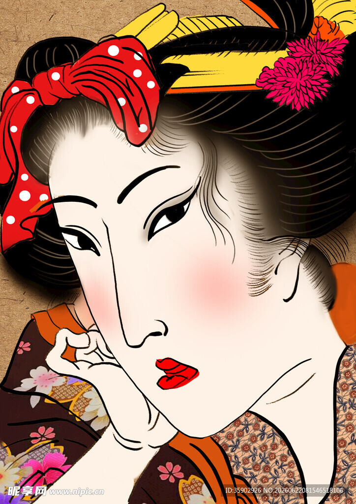 艺伎风情古典妆容之美