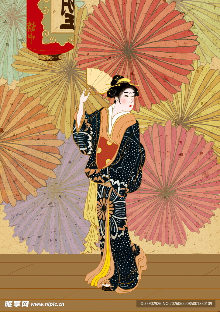 日本传统艺伎形象展示