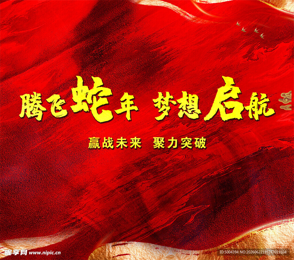 腾飞蛇年梦想启航海报