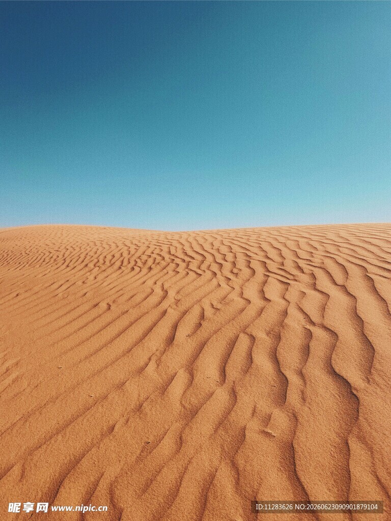 广袤沙漠尽显沙海纹理