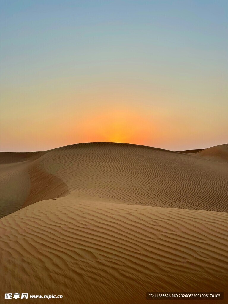 沙漠日落美景